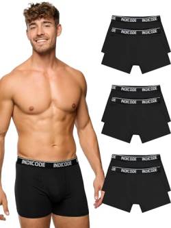 Indicode Herren INMilano 6er Pack Boxershorts | Unterwäsche Boxer Shorts Unterhosen Black M von Indicode