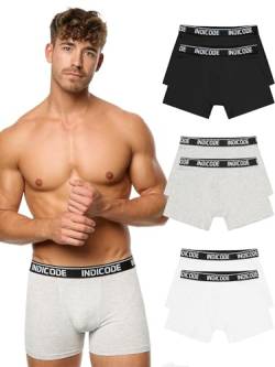 Indicode Herren INMilano 6er Pack Boxershorts | Unterwäsche Boxer Shorts Unterhosen Ecru Mix L von Indicode