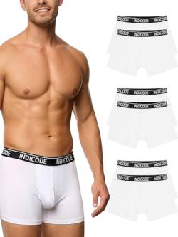 Indicode Herren INMilano 6er Pack Boxershorts | Unterwäsche Boxer Shorts Unterhosen Offwhite L von Indicode