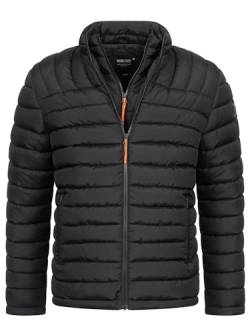 Indicode Herren INNash Steppjacke in Daunenjacken-Optik | Winterjacke Übergangsjacke Männer Black L von Indicode