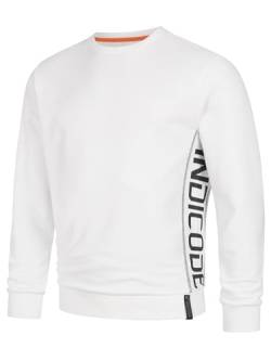 Indicode Herren INNilon Sweatshirt mit Rundhals| Herrensweatshirt Pulli Sweater Pullover Männer Offwhite L von Indicode