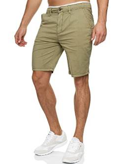 Indicode Herren INSan Chino Shorts mit 4 Taschen | Bermuda Herren Chino Shorts f. Männer Covert Green M von Indicode