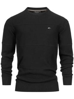 Indicode Herren Injustice Pullover mit Rundhals-Ausschnitt | Herrenpullover Pulli Strickpullover für Männer Black M von Indicode