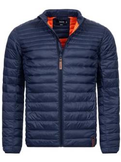 Indicode Herren Islington Steppjacke in Daunenjacken-Optik | Übergangsjacke Winterjacke Navy XL von Indicode