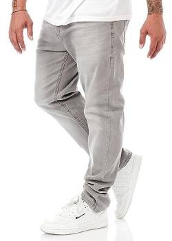 Indicode Herren Jeans Hose mit 5-Pockets Washed Look Cobain, Grey Cloud grau, Gr:36 inch von Indicode