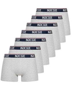 Indicode Herren Johnny 7er Pack Boxershorts | Unterwäsche Boxer Shorts Unterhosen Lt Grey Mix M von Indicode