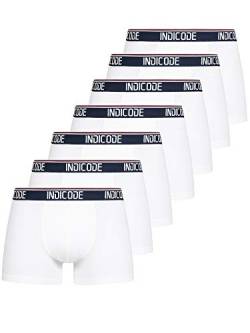 Indicode Herren Johnny 7er Pack Boxershorts | Unterwäsche Boxer Shorts Unterhosen Optical White L von Indicode