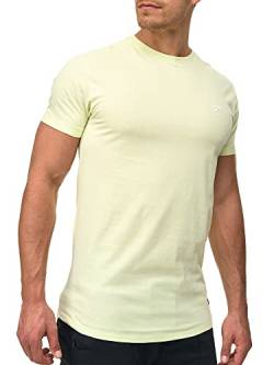 Indicode Herren Kloge T-Shirt mit Rundhals-Ausschnitt | Herrenshirt Sommershirt Lime Cream S von Indicode