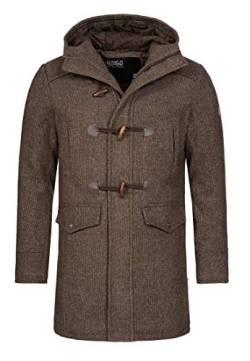 Indicode Herren Liam Dufflecoat | Wintermantel Wollmantel Herrenmantel Mantel für Männer Demitasse mix XL von Indicode