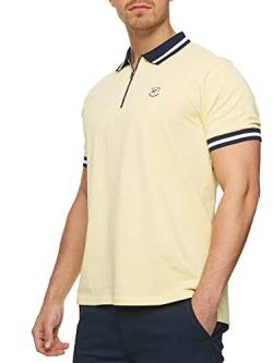 Indicode Herren Limbo Poloshirt aus Baumwolle | Herrenpoloshirt Polokragen Baumwollshirt Golden Haze S von Indicode