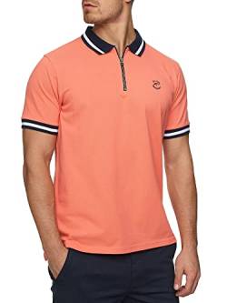 Indicode Herren Limbo Poloshirt aus Baumwolle | Herrenpoloshirt Polokragen Baumwollshirt Living Coral L von Indicode