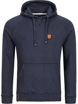 Indicode Herren Litcham Sweatshirt mit Kapuze | Hoodie Kapuzenpullover für Männer Navy XXL von Indicode