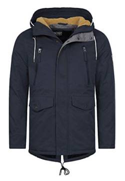 Indicode Herren Loaf Herrenmantel mit verdeckter Knopfleiste | Wintermantel für Männer Navy L von Indicode