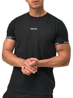 Indicode Herren Lutzy T-Shirt mit Rundhals-Ausschnitt | Herrenshirt Sommershirt Black L von Indicode