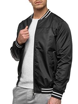 Indicode Herren Manos Jacke mit Stehkragen & Reißverschluss | Übergangsjacke für Männer Black L von Indicode