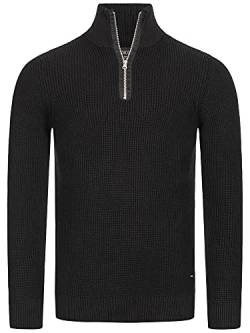 Indicode Herren Mayer Pullover aus Baumwolle | Herrenpulli Strickpullover Pullover Männer Black XL von Indicode
