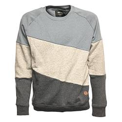 Indicode Herren Pullover Knight Sweatshirt Rundhalsausschnitt mit Streifen Sweater Crew Neck China Blue M von Indicode