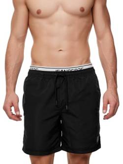 Indicode Herren Solomon Badehose mit 3 Taschen und Tunnelzug | Badeshorts für Männer Black XL von Indicode