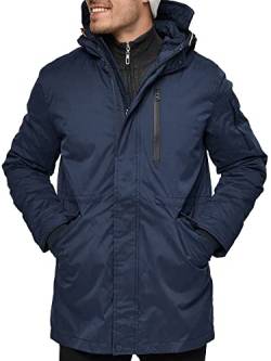 Indicode Herren Villalobos Regenparka mit Kapuze | Funktionsjacke Windbreaker Segeljacke Navy L von Indicode