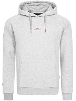 Indicode Herren Virginia Sweatshirt mit Kapuze | Hoodie Kapuzenpullover für Männer Lt Grey Mix XXL von Indicode