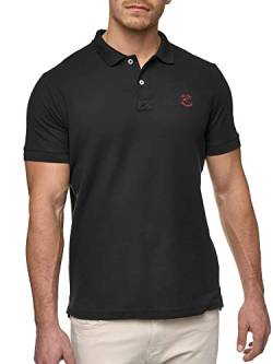 Indicode Herren Wadim Poloshirt aus Baumwolle | Herrenpoloshirt Polokragen Baumwollshirt Black M von Indicode