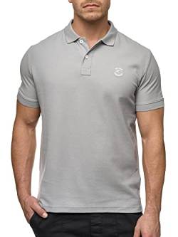 Indicode Herren Wadim Poloshirt aus Baumwolle | Herrenpoloshirt Polokragen Baumwollshirt Lt Grey L von Indicode