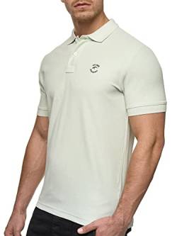 Indicode Herren Wadim Poloshirt aus Baumwolle | Herrenpoloshirt Polokragen Baumwollshirt Sea Foam XL von Indicode