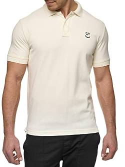 Indicode Herren Wadim Poloshirt aus Baumwolle | Herrenpoloshirt Polokragen Baumwollshirt White Asparagus XL von Indicode