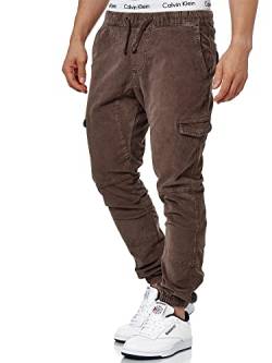 Indicode Herren Walker Cargohose (Cord-Stretch) | Cargo Hose Cordhose Kord Baumwollhose Dk Brown M von Indicode