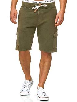 Indicode Herren White Rock Cargo Sweatshorts m. 5 Taschen | Kurze Hose Cargo Shorts Beetle L von Indicode