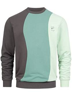 Indicode Herren Willow Sweatshirt 3-farbig mit Rundhalsausschnitt | Sweater für Männer Dk Grey L von Indicode