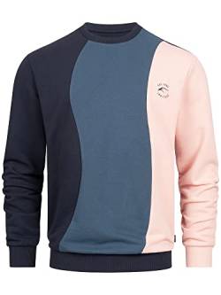 Indicode Herren Willow Sweatshirt 3-farbig mit Rundhalsausschnitt | Sweater für Männer Navy XL von Indicode