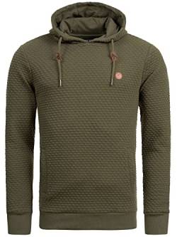 Indicode Herren York Sweatshirt mit Kapuze | Hoodie Kapuzenpullover für Männer Army XL von Indicode