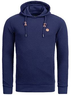 Indicode Herren York Sweatshirt mit Kapuze | Hoodie Kapuzenpullover für Männer Navy XXL von Indicode