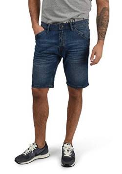 Indicode IDAlessio Herren Jeans Shorts Kurze Denim Hose mit Stretch Regular Fit, Größe:L, Farbe:Medium Indigo (869) von Indicode