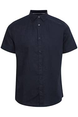 Indicode IDHank Herren Kurzarmhemd aus Leinenmix Herrenhemd Hemd, Größe:M, Farbe:Navy (400) von Indicode