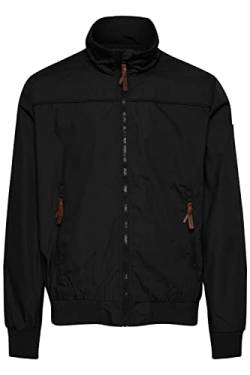 Indicode IDKloppo Herren Übergangsjacke Herrenjacke Jacke nicht gefüttert mit Stehkragen, Größe:L, Farbe:Black (999) von Indicode
