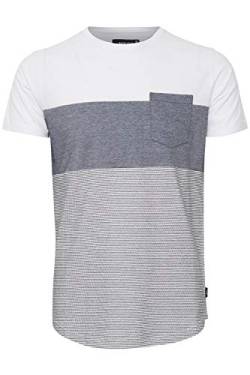 Indicode IDMorler Herren T-Shirt Kurzarm Shirt mit Streifen aus 100% Baumwolle mit Rundhalsausschnitt, Größe:3XL, Farbe:Off-White (002) von Indicode