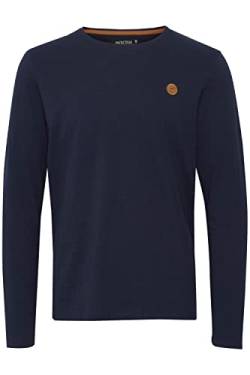 Indicode IDPhillo Herren Longsleeve Langarmshirt Shirt mit Rundhals-Ausschnitt aus hochwertigem Baumwoll-Material, Größe:XL, Farbe:Navy (400) von Indicode