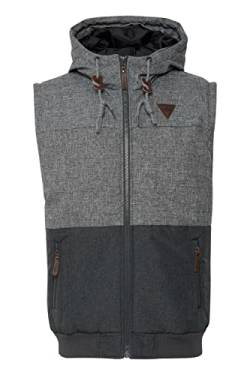 Indicode Lecter Herren Weste Outdoor-Weste mit Kapuze, Größe:L, Farbe:Grey Mix (914) von Indicode