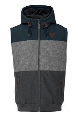 Indicode Lecter Herren Weste Outdoor-Weste mit Kapuze, Größe:L, Farbe:Navy (400) von Indicode