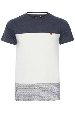 Indicode Remmond Herren T-Shirt Kurzarm Shirt mit Colour Block Muster und Rundhalsausschnitt, Größe:XL, Farbe:Marshmellow (091) von Indicode
