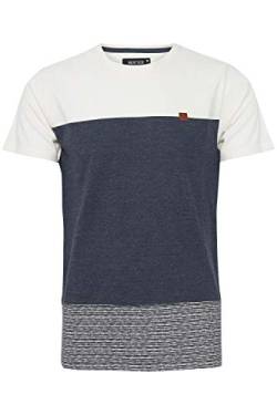 Indicode Remmond Herren T-Shirt Kurzarm Shirt mit Colour Block Muster und Rundhalsausschnitt, Größe:XL, Farbe:Navy (400) von Indicode
