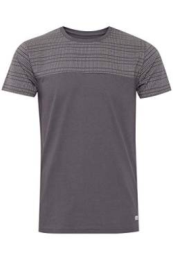 Indicode Rosto Herren T-Shirt Kurzarm Shirt mit Streifen aus 100% Baumwolle mit Rundhalsausschnitt, Größe:XL, Farbe:Pewter 902 von Indicode