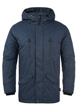 Indicode Scipio Herren Winterjacke Herrenjacke Jacke in Melange Optik mit Kapuze, Größe:M, Farbe:Navy Mix (420) von Indicode