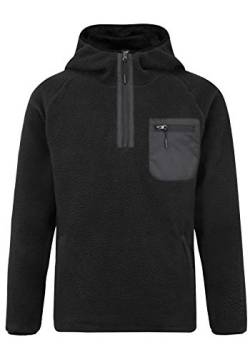 Indicode Trent Herren Fleecejacke Sweatjacke Jacke mit Kapuze, Größe:L, Farbe:Black (999) von Indicode