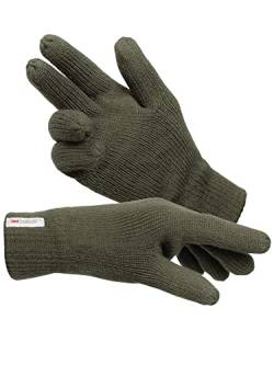 Indicode Unisex Jason Handschuhe Fleece Futter | Herrenhandschuhe Damenhandschuhe Army XS/S von Indicode