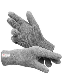 Indicode Unisex Jason Handschuhe Fleece Futter | Herrenhandschuhe Damenhandschuhe Grey Mix M/L von Indicode