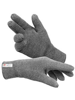 Indicode Unisex Jason Handschuhe Fleece Futter | Herrenhandschuhe Damenhandschuhe Lt Grey Mix M/L von Indicode