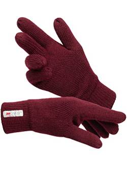 Indicode Unisex Jason Handschuhe Fleece Futter | Herrenhandschuhe Damenhandschuhe Zinfandel mix XL/XXL von Indicode
